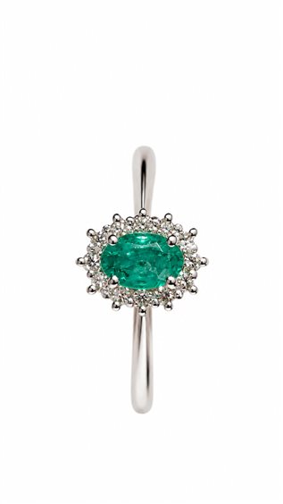 Anello Fanton Gioielli Donna ANELLI SMERALDO in Oro Smeraldo 0.51 Ct ANOR-368-52 - ANOR-368-52